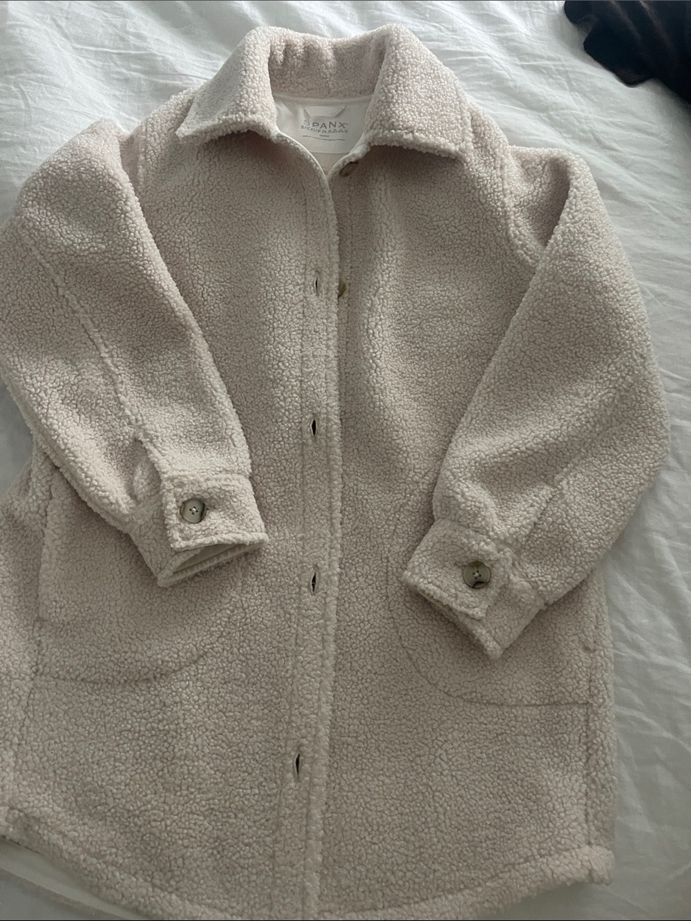 Sherpa cozy fleece button front jacket . Size small